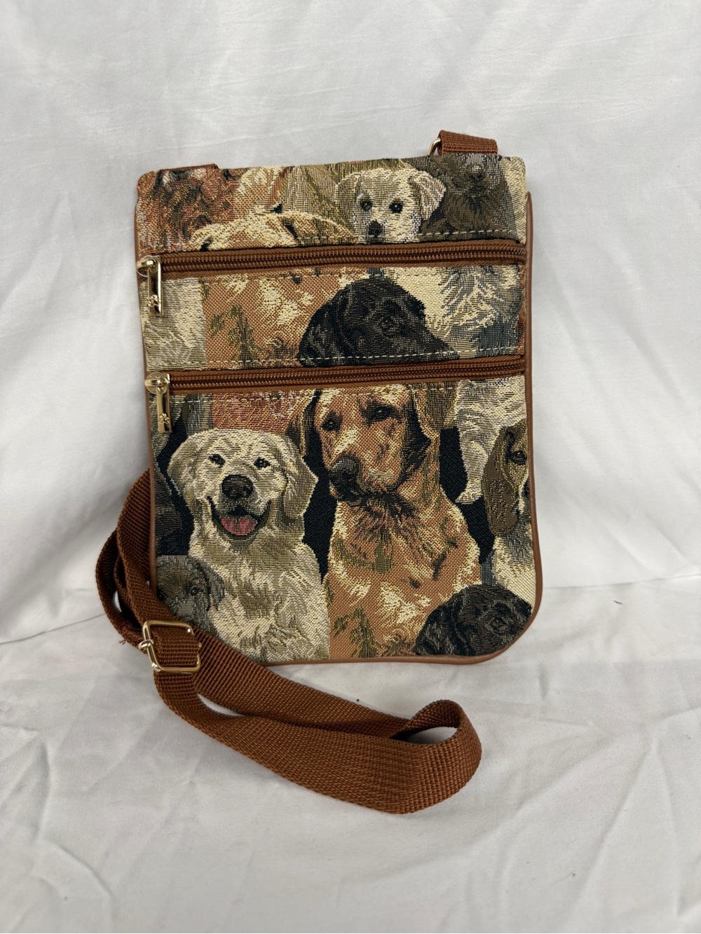 Sainty Dog Tapestry Crossbody Bag Handbag Dog Cloth Purse